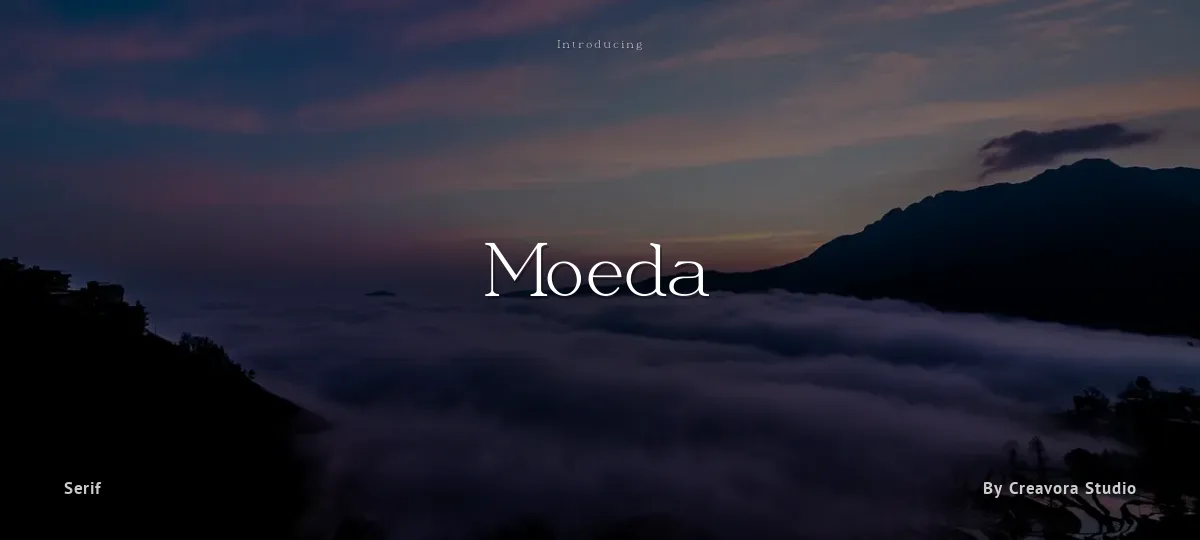 Moeda font preview