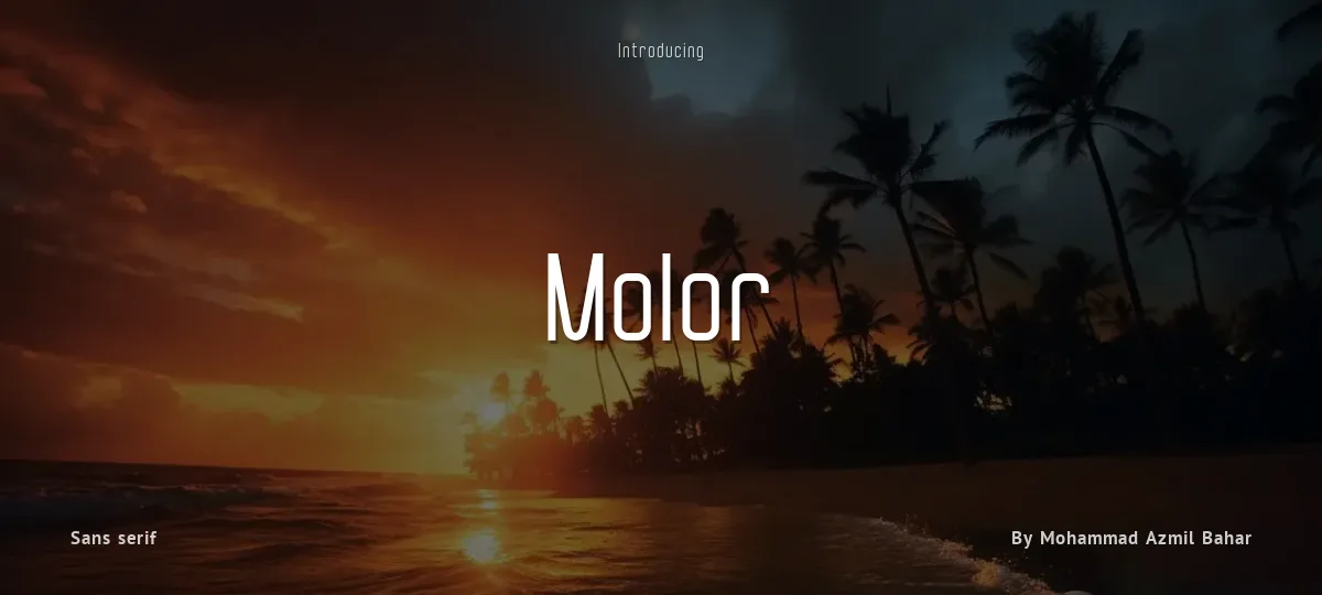 Molor font preview