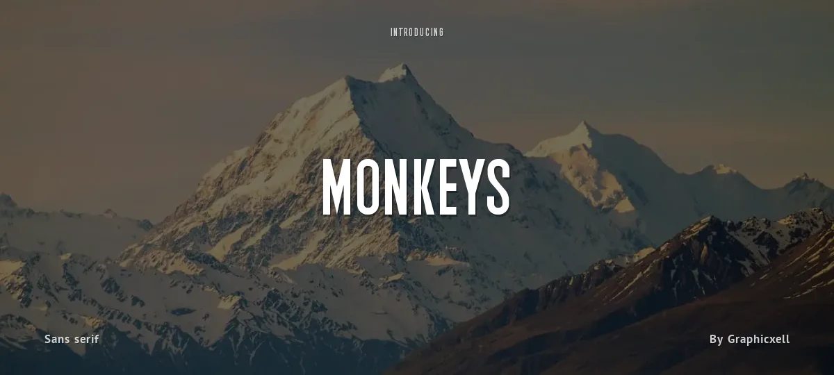 Monkeys font preview