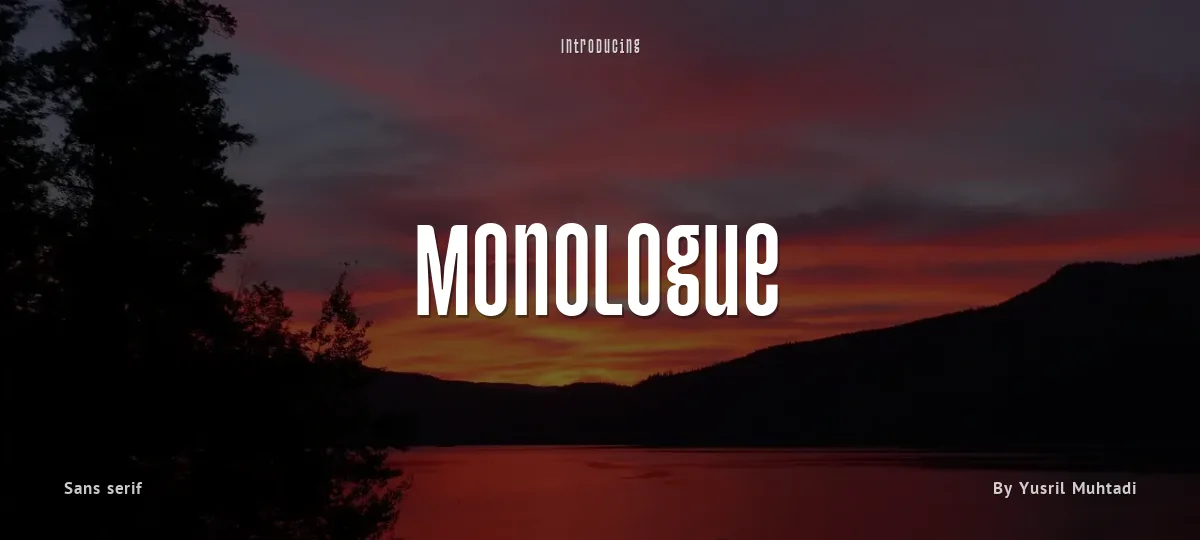 Monologue font preview