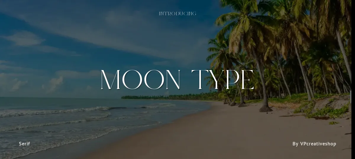 Moon Type font preview