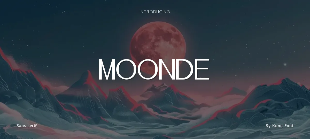 Moonde font preview