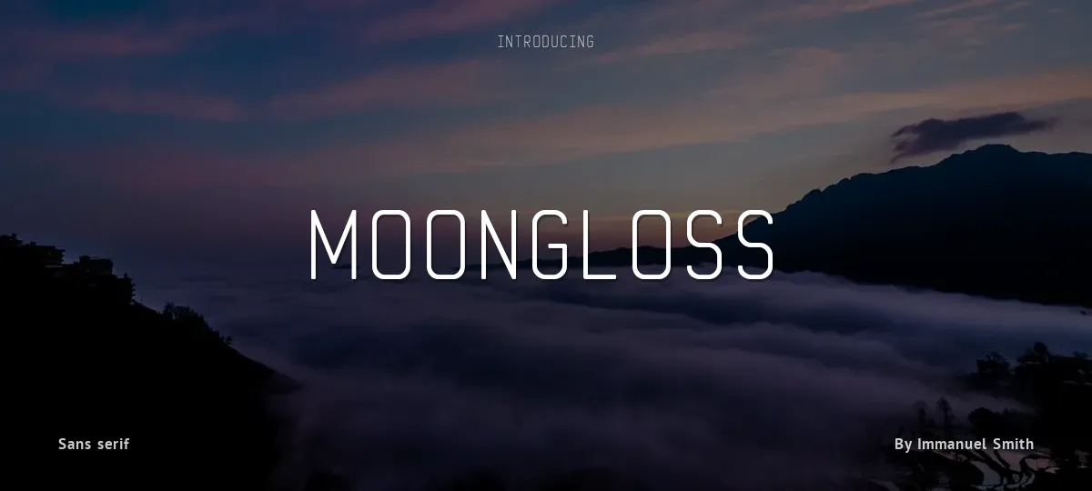 Moongloss font preview
