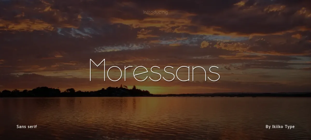 Moressans font preview