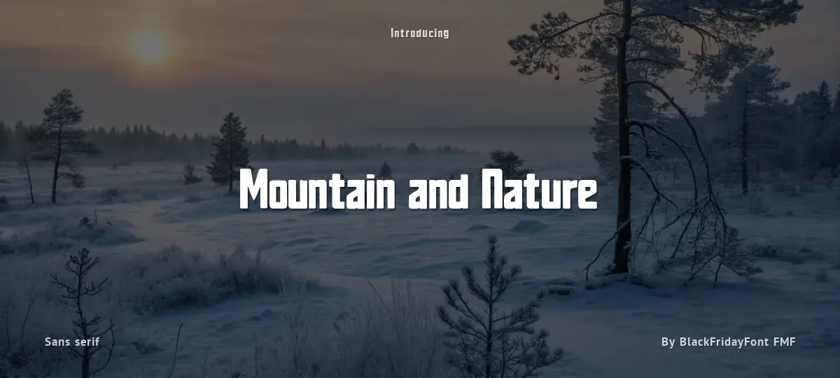 Mountain and Nature font preview