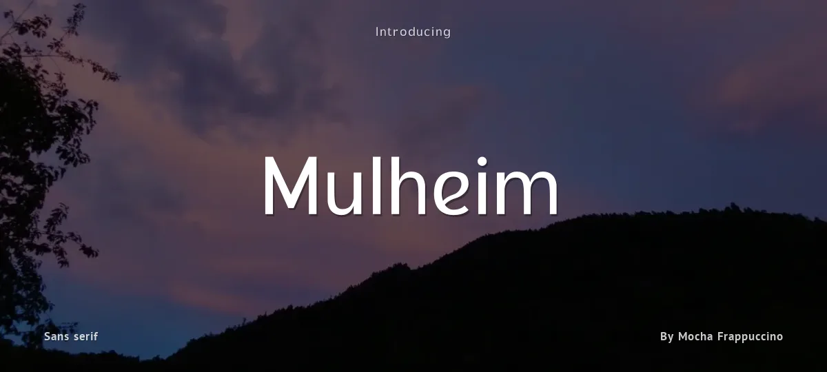 Mulheim font preview