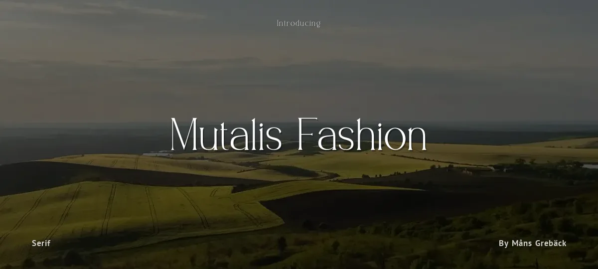 Mutalis Fashion font preview