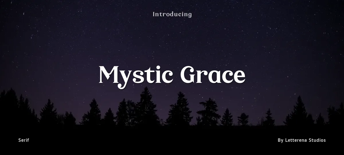 Mystic Grace font preview