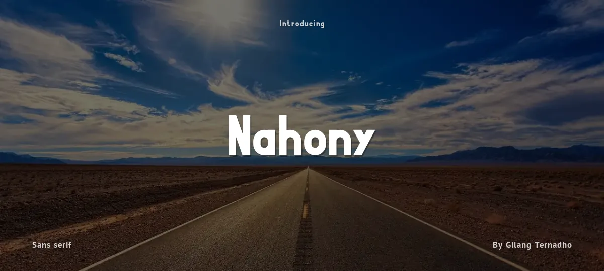 Nahony font preview