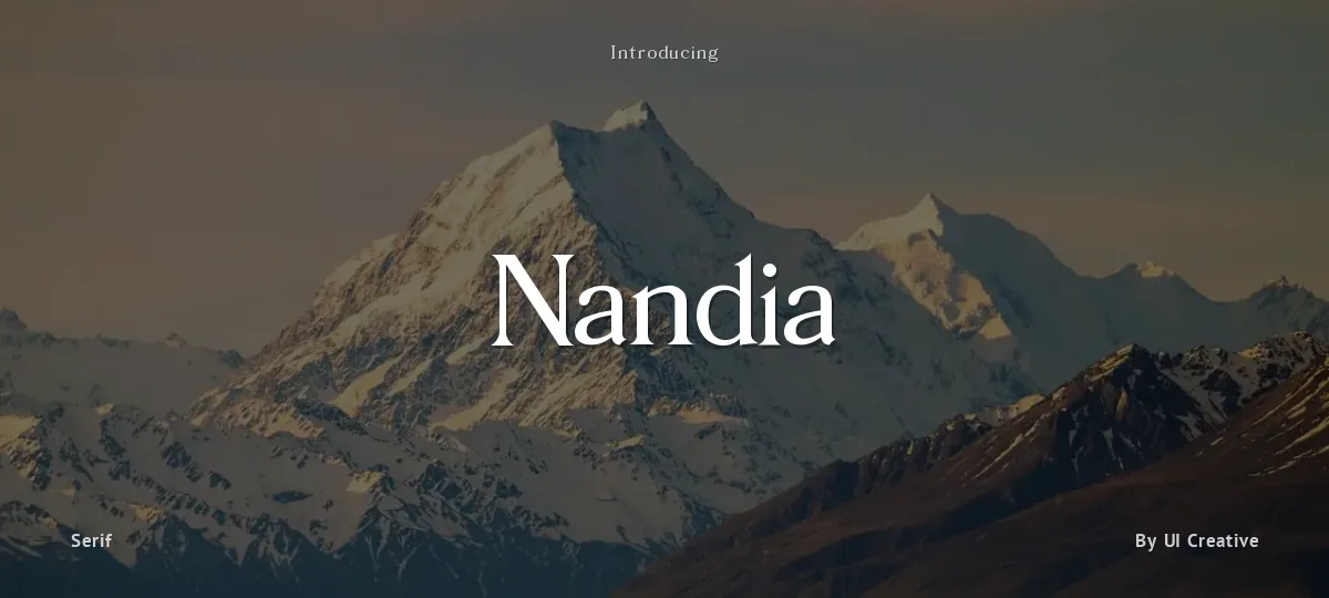 Nandia font preview