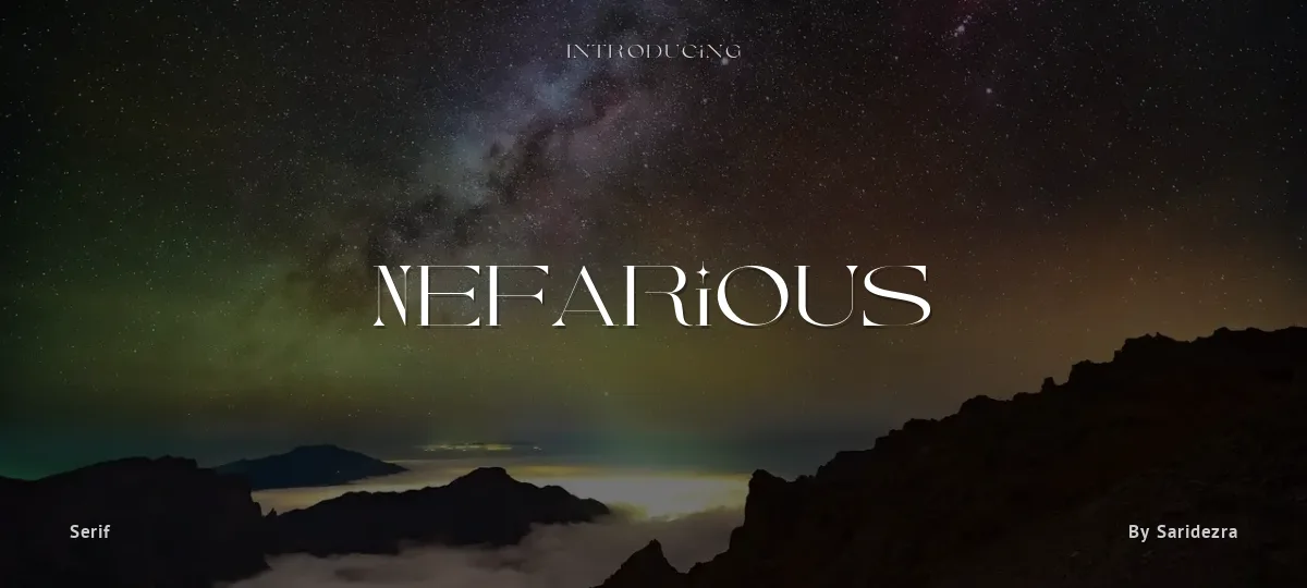 Nefarious font preview
