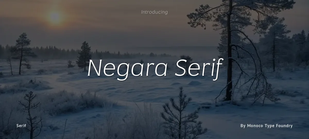 Negara Serif font preview