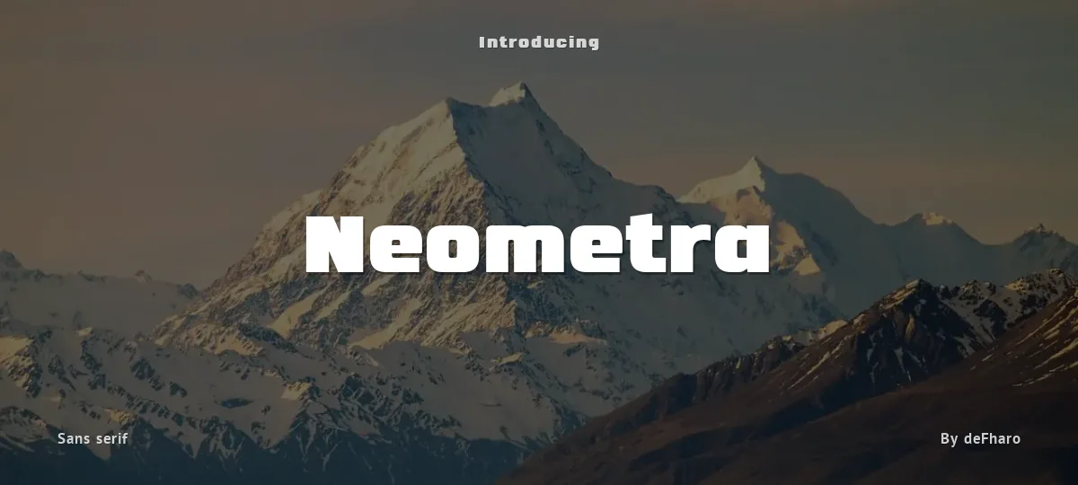 Neometra font preview