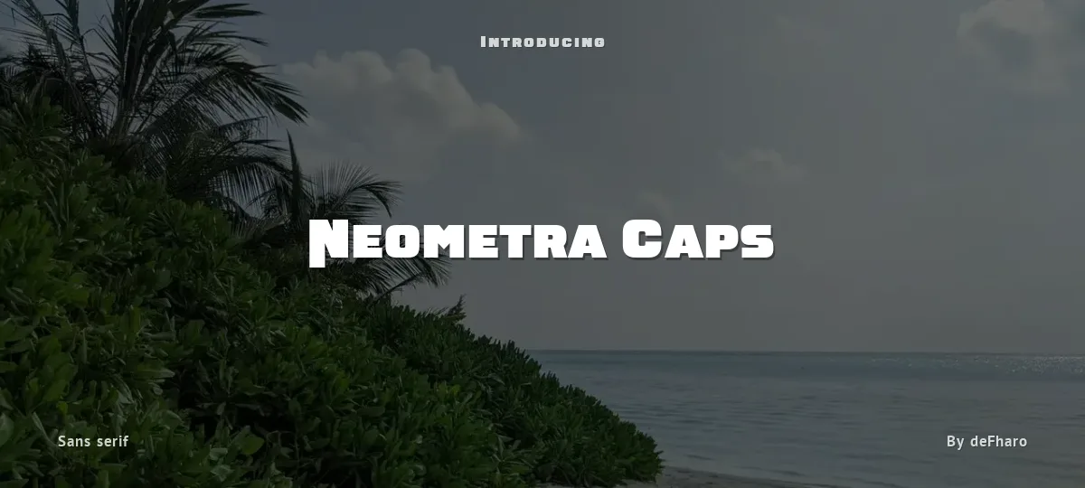 Neometra Caps font preview