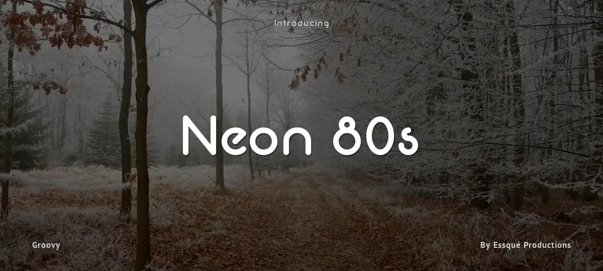 Neon 80s font preview