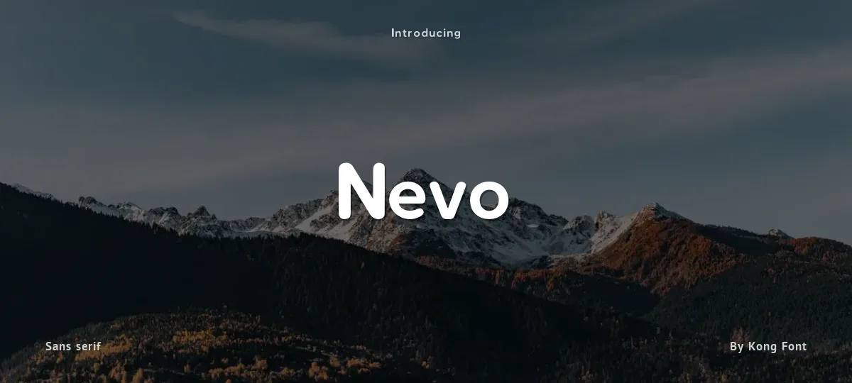 Nevo font preview