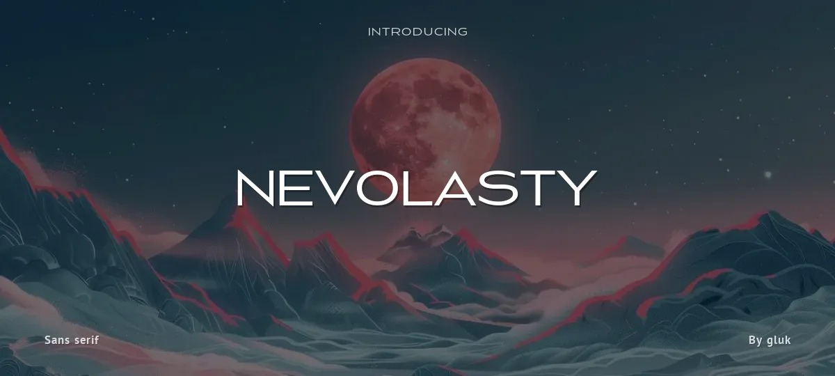 Nevolasty font preview