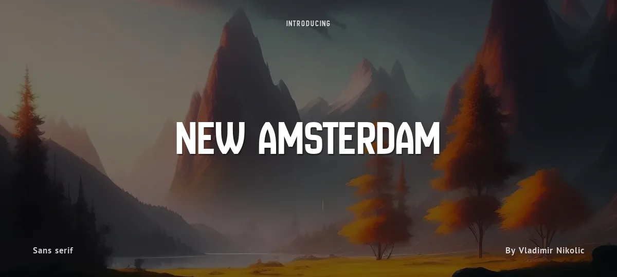 New Amsterdam font preview