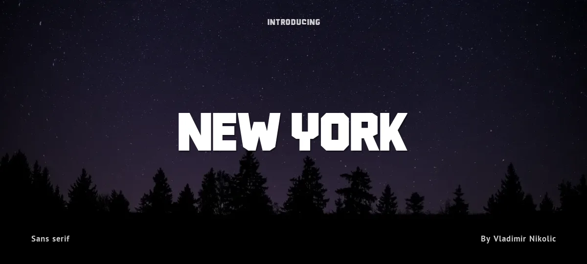 New York font preview