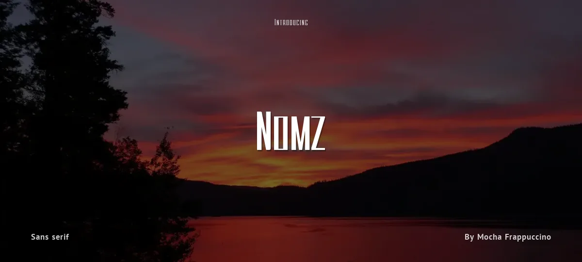 Nomz font preview