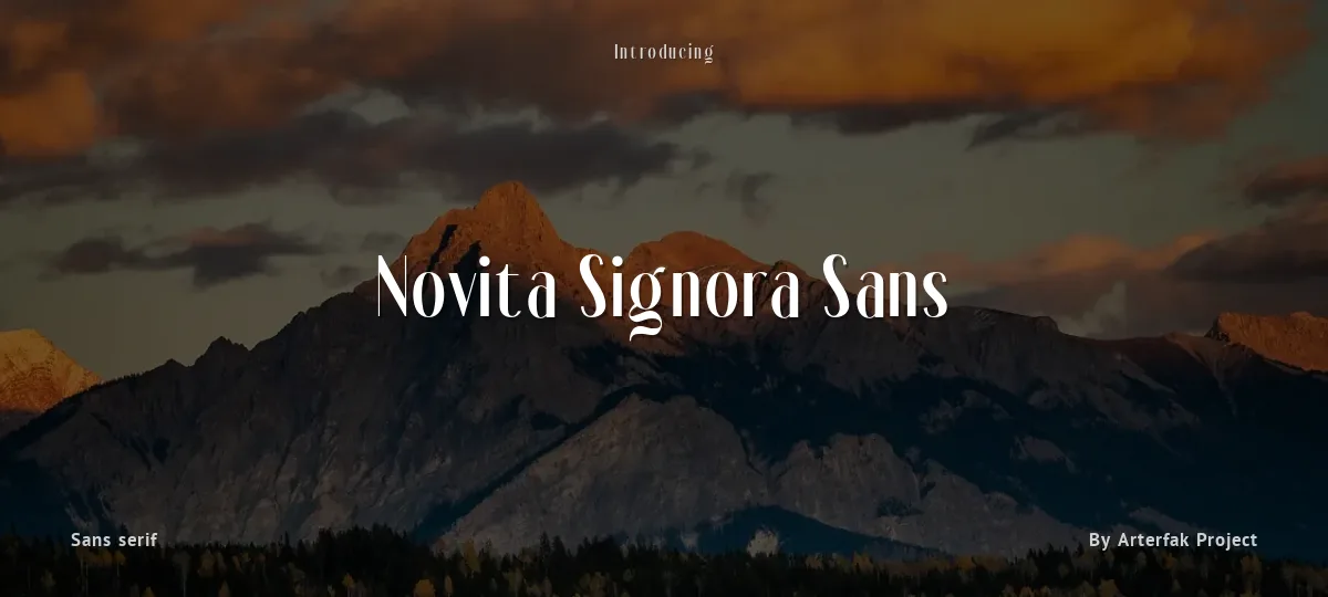 Novita Signora Sans font preview