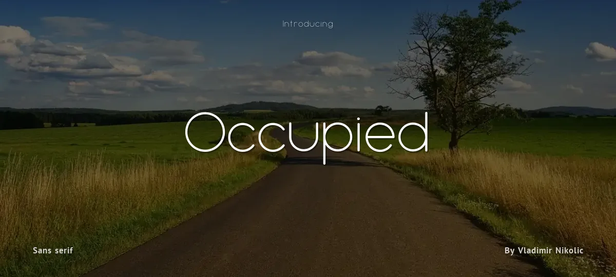 Occupied font preview