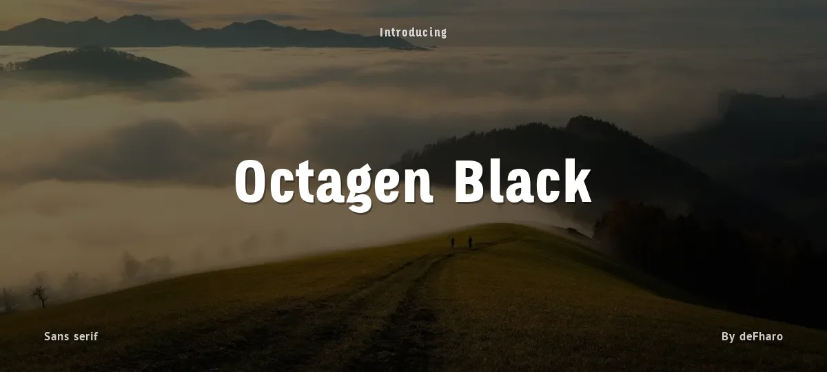 Octagen Black font preview