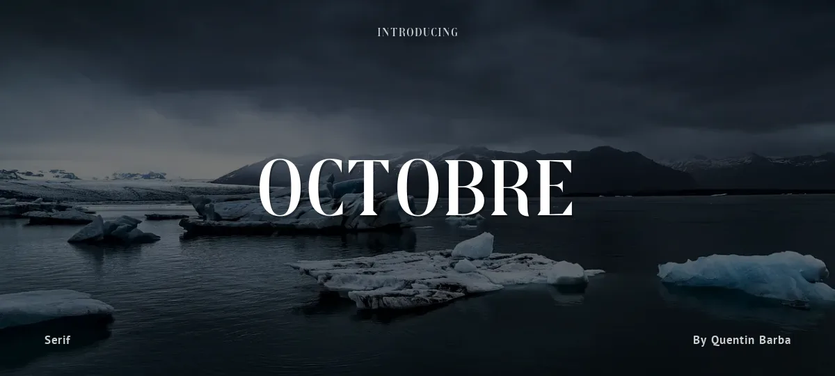 Octobre font preview