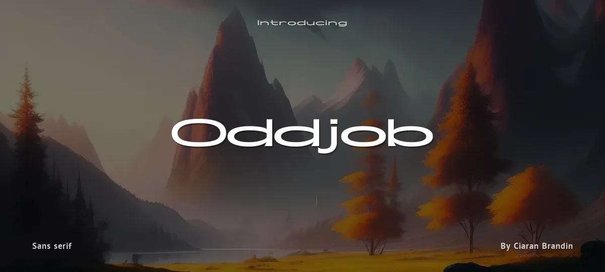 Oddjob font preview