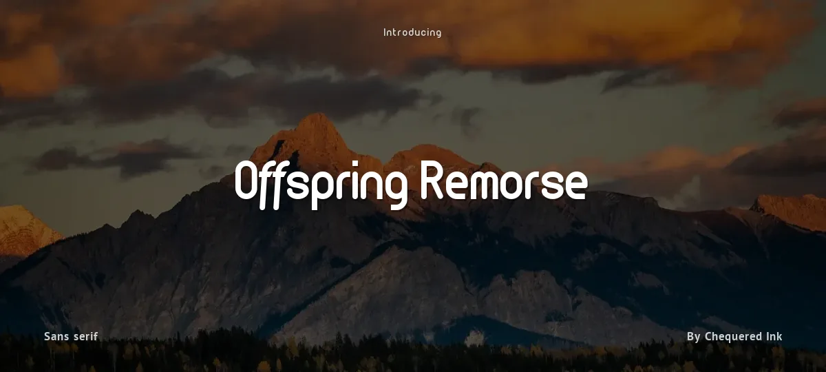 Offspring Remorse font preview