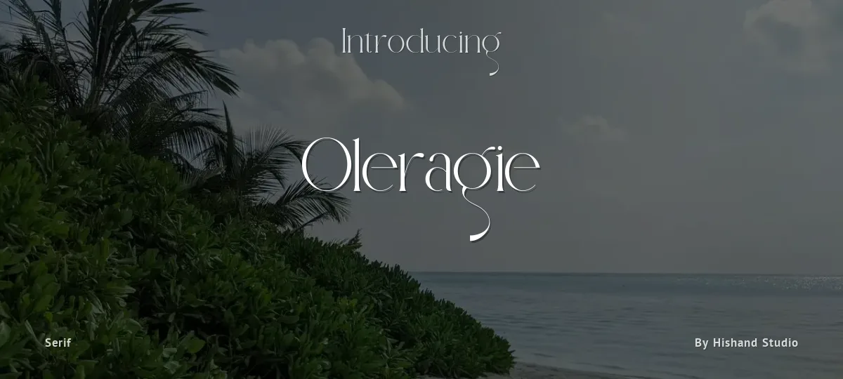 Oleragie font preview
