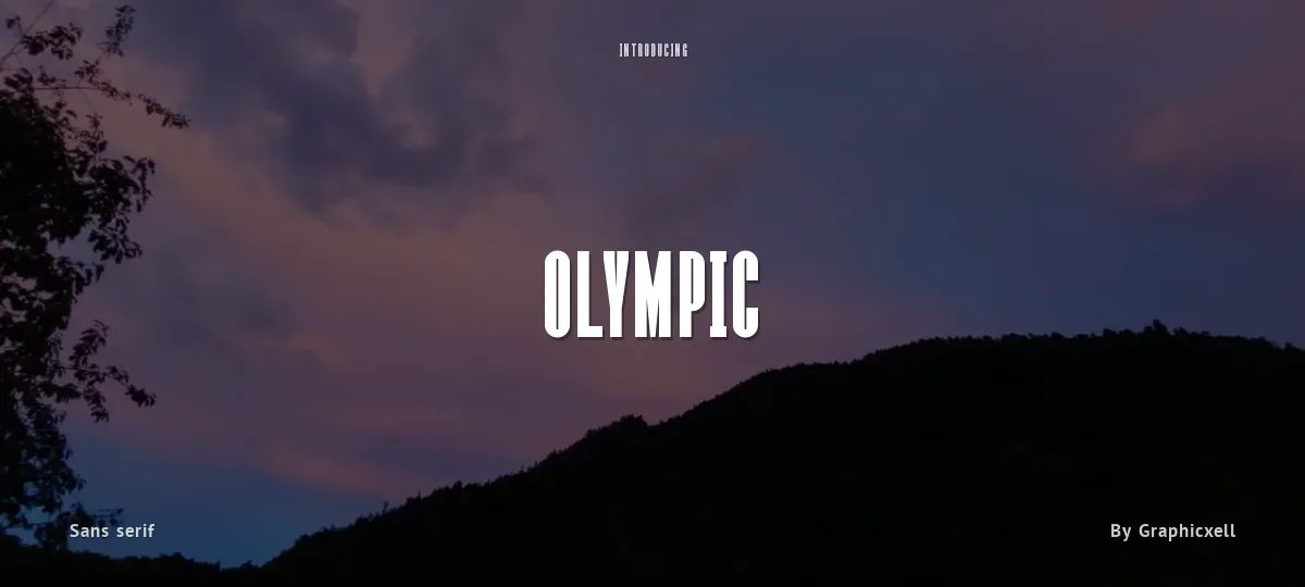 Olympic font preview