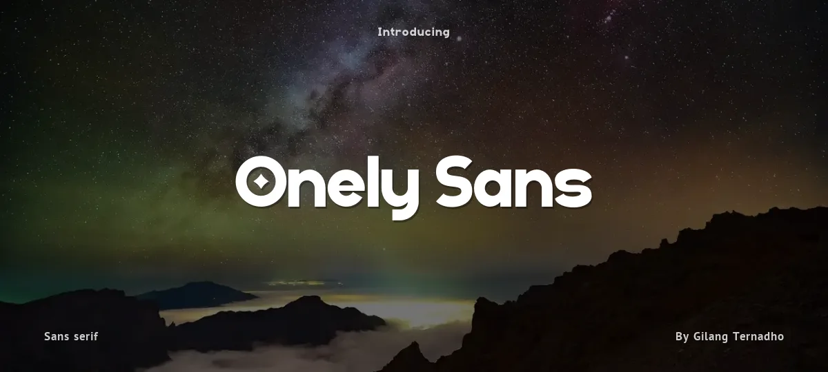 Onely Sans font preview