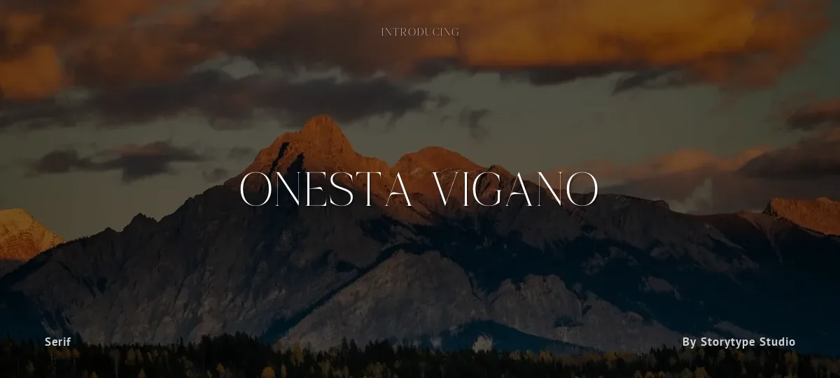 Onesta Vigano font preview