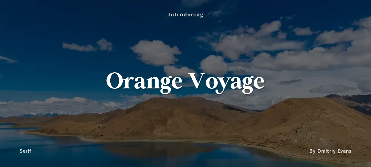 Orange Voyage font preview