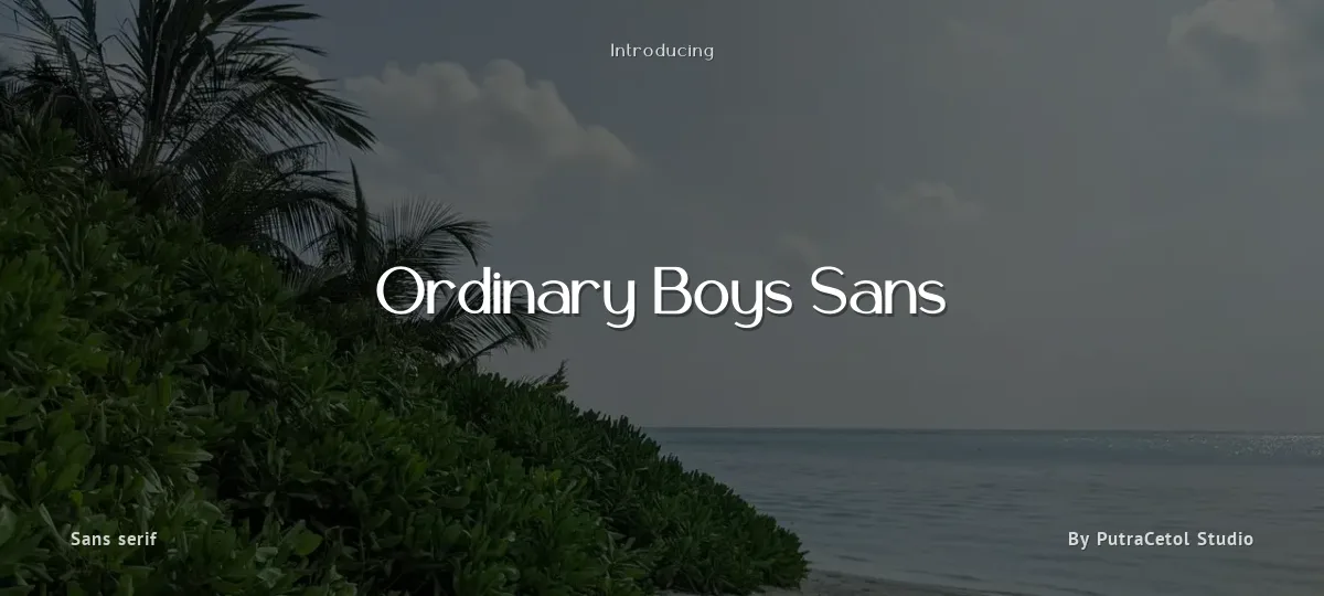 Ordinary Boys Sans font preview