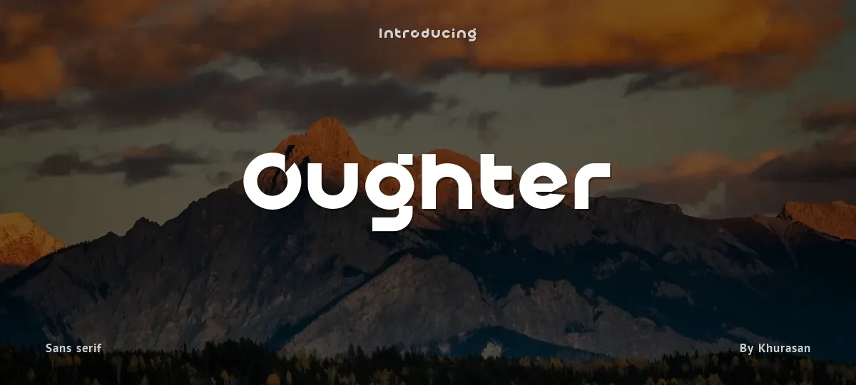 Oughter font preview