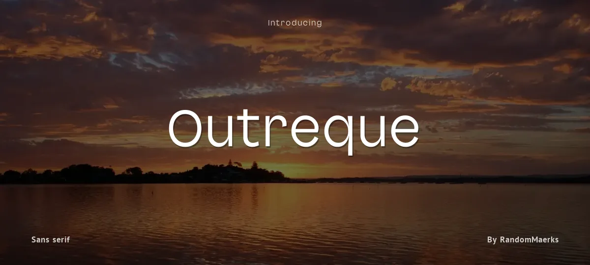 Outreque font preview