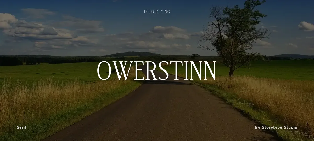 Owerstinn font preview