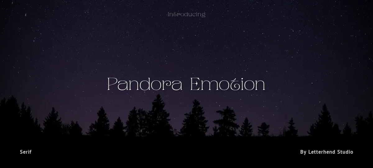 Pandora Emotion font preview