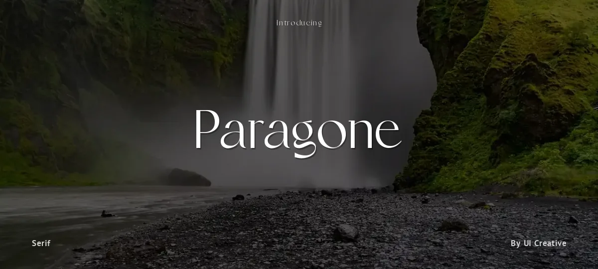 Paragone font preview
