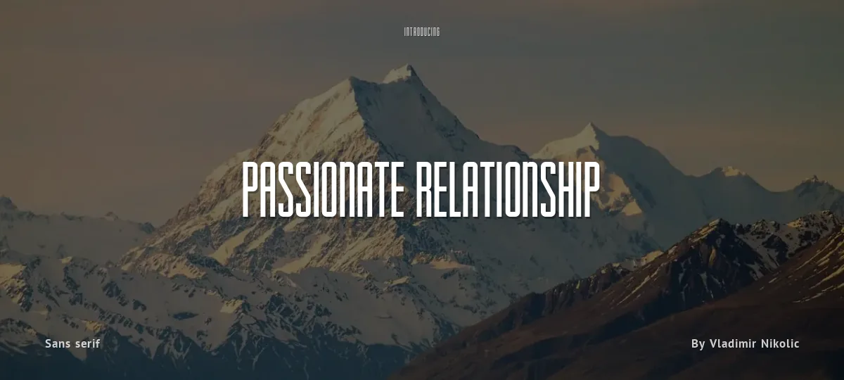 Passionate Relationship font preview