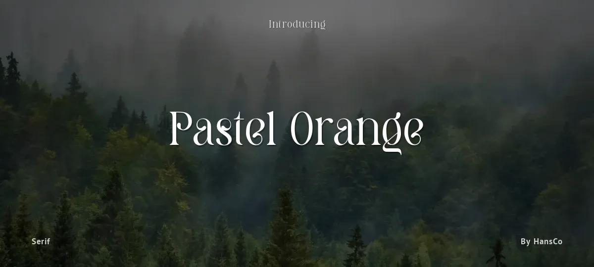 Pastel Orange font preview