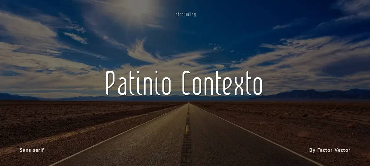 Patinio Contexto font preview