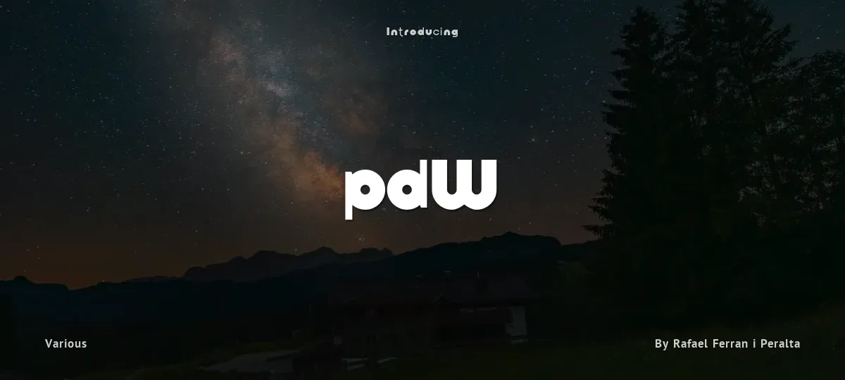 pdW font preview