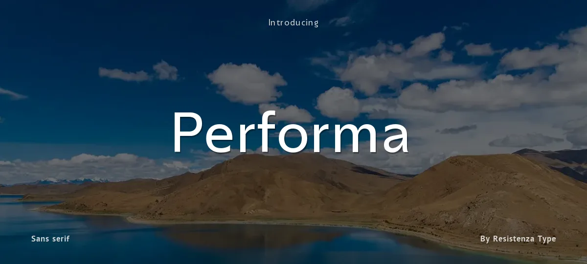 Performa font preview