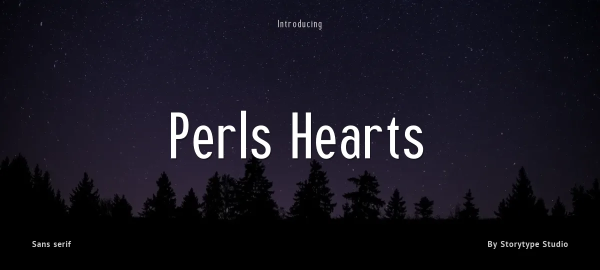 Perls Hearts font preview