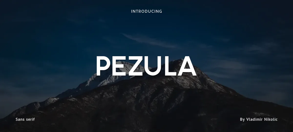 Pezula font preview
