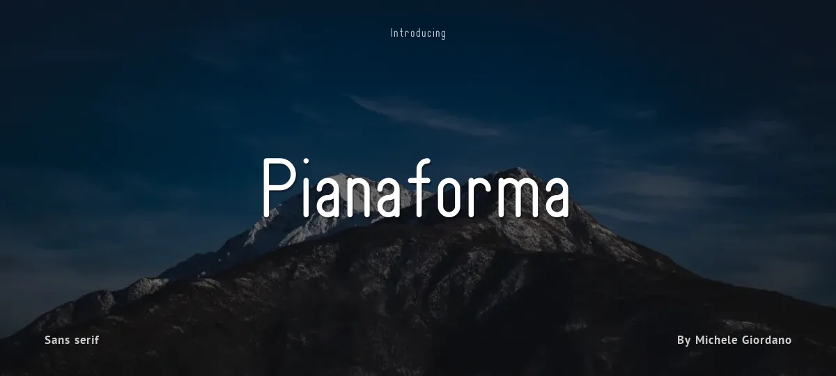Pianaforma font preview