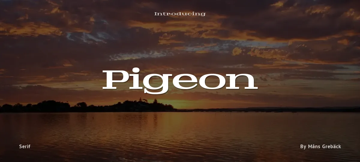 Pigeon font preview